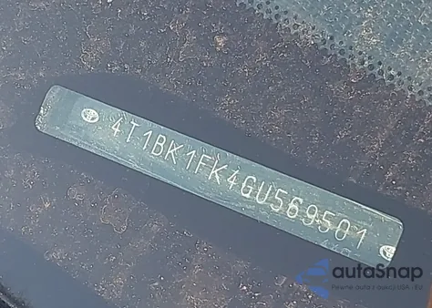 2016 Toyota Camry Xse V6 z USA, uszkodzony, nr VIN 4T1BK1FK4GU569501